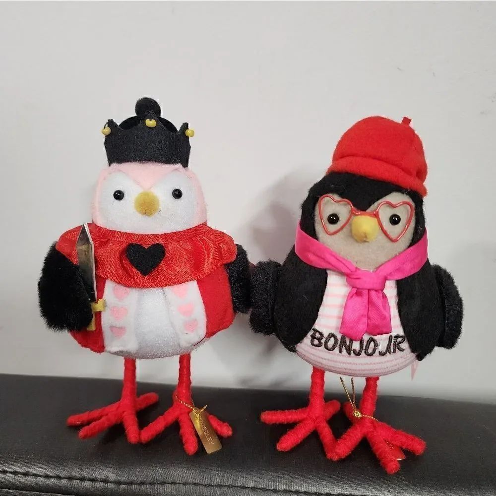 Nwt Lot of two Spiritz Valentine's Day 2024 Feathery Friends Fabric Birds